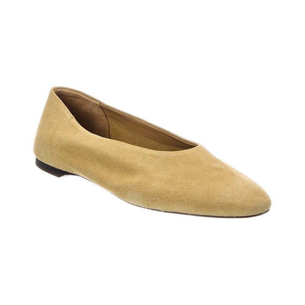 Toteme Suede Ballerina Flat, Beige